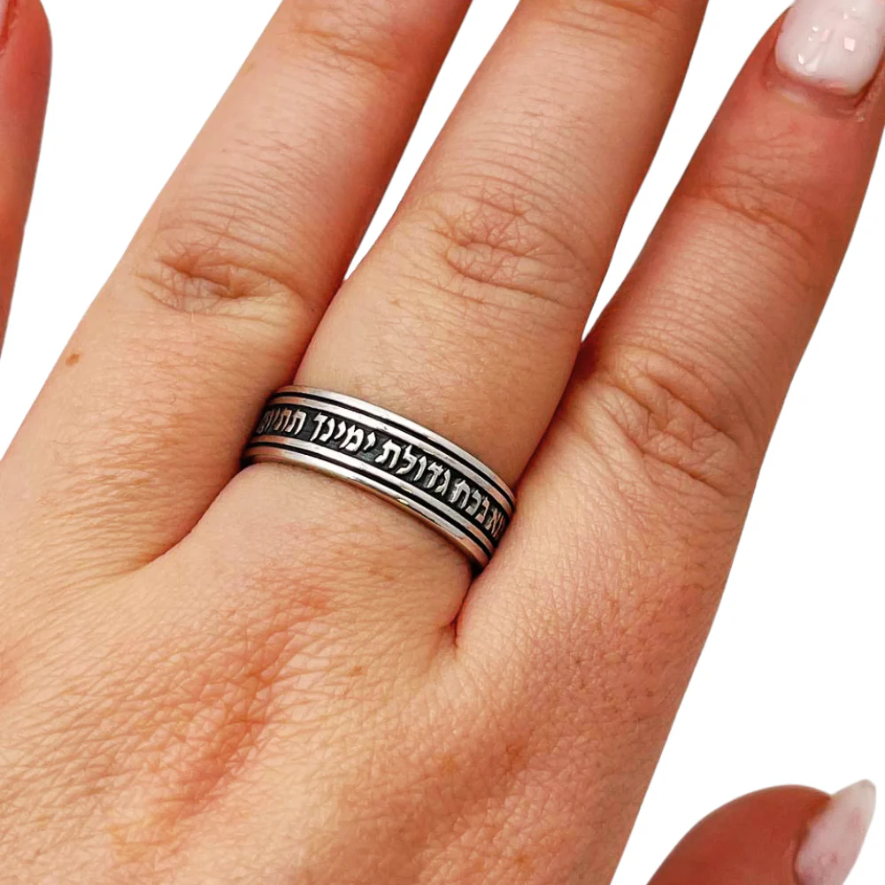 Sterling Silver Ten Sephirot and Ana Bekoach Kabbalah Ring - Image 4